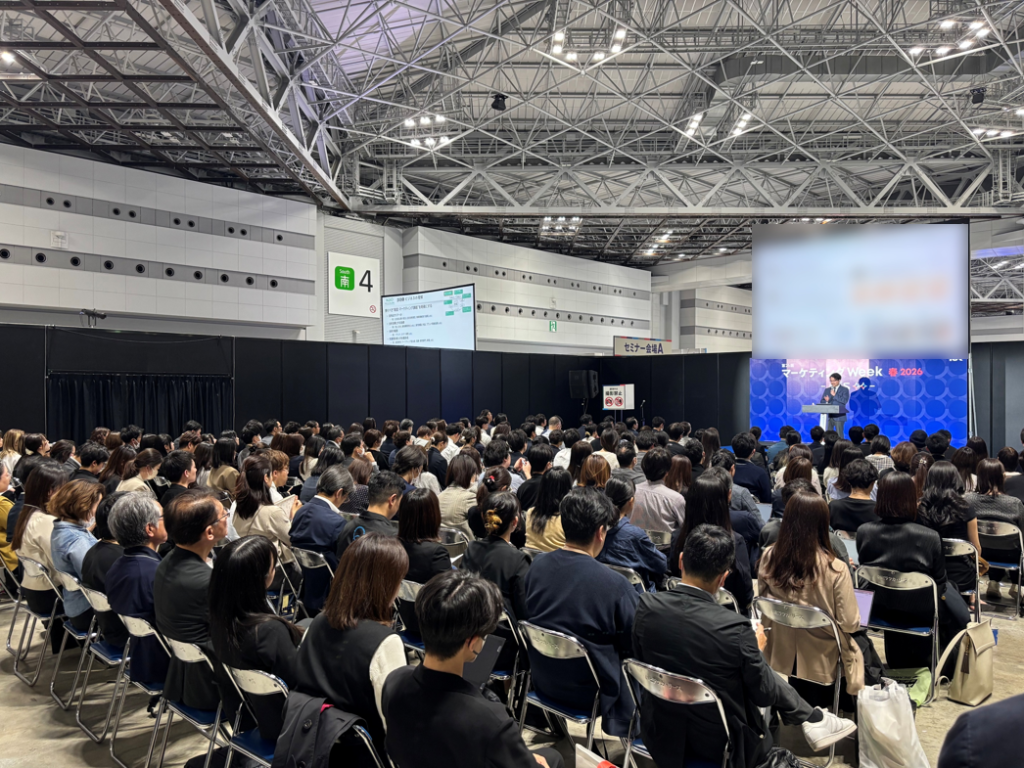 東京ビックサイトで開催されたマーケティングWeek春2026にて、「PR式マーケティング戦略」をテーマに阪井所長・坂本SCCが講演